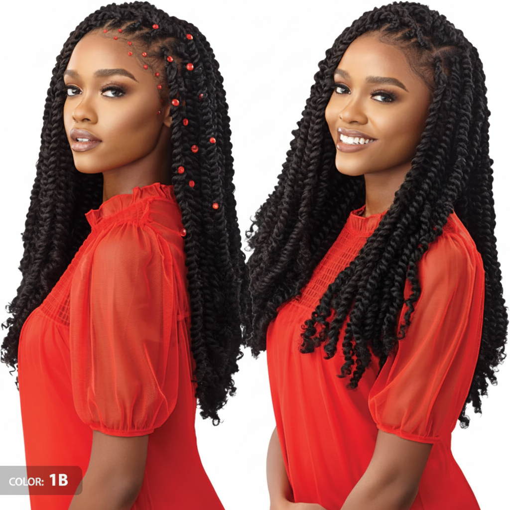 Outre Synthetic Braid X PRESSION TWISTED UP - WATERWAVE FRO TWIST 22 2 ...