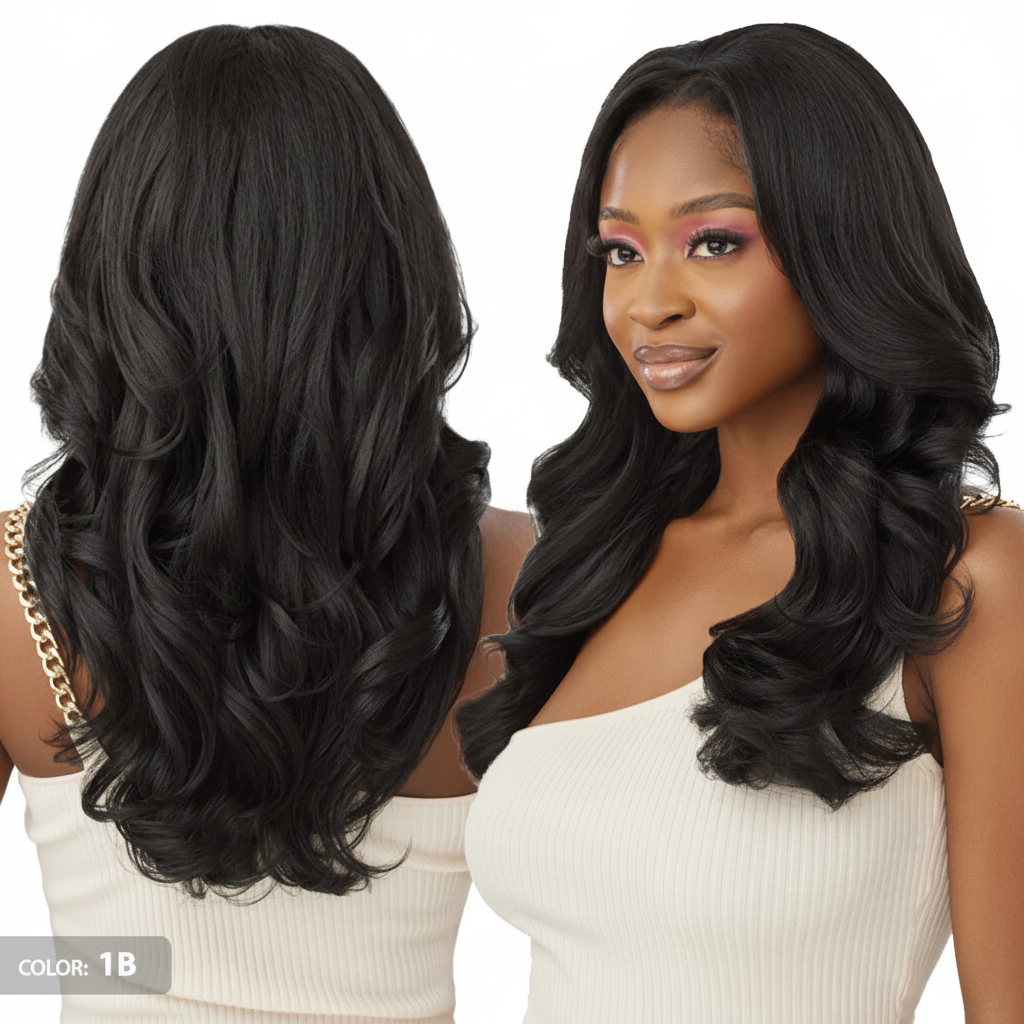 Resized wig product image - front and back views