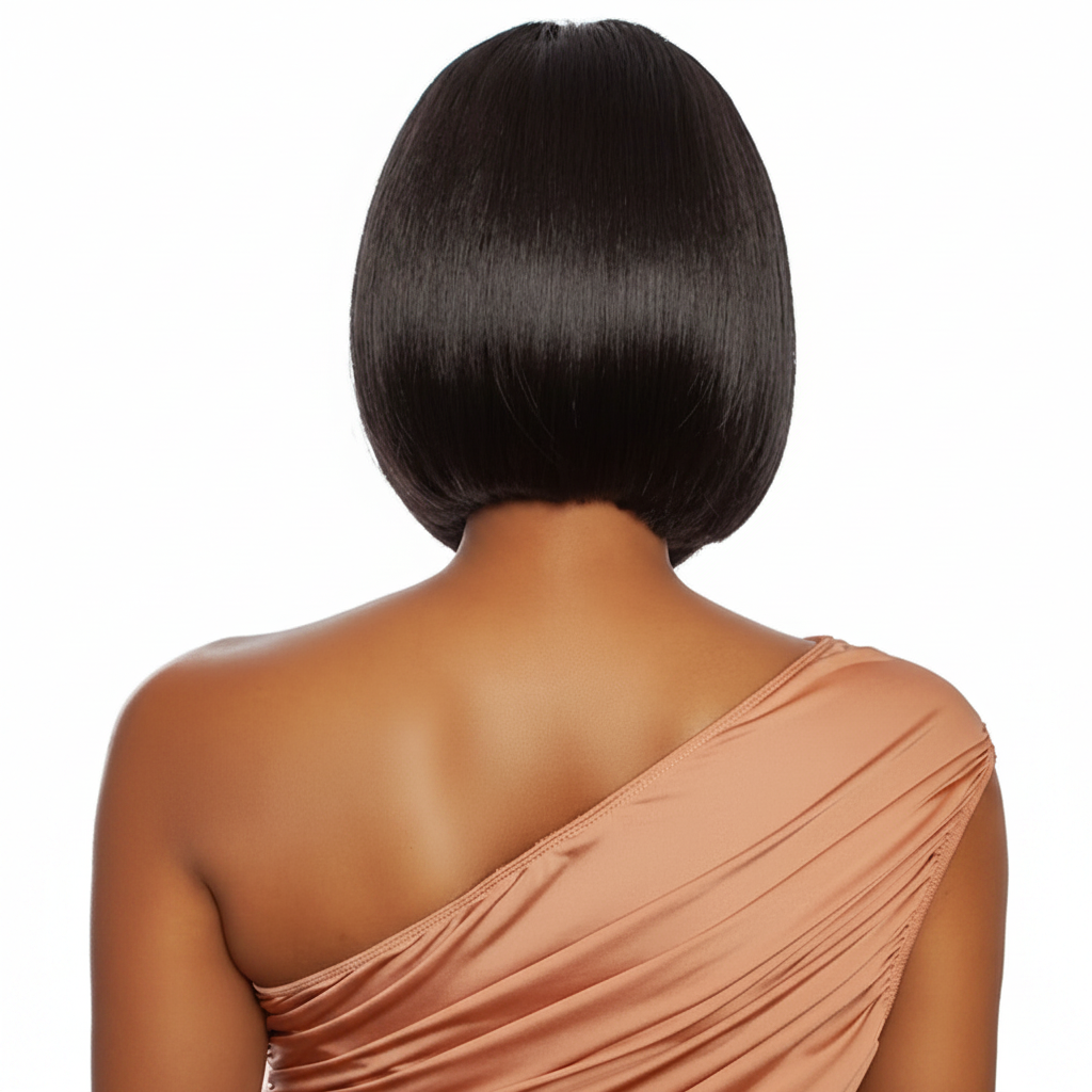 Sleek Bob Wig - Back View