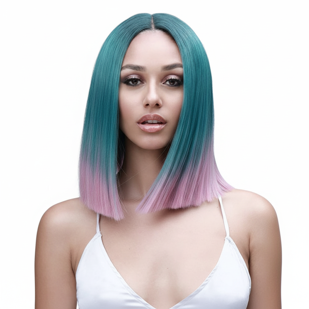 Teal and pink ombré bob resized 1024x1024